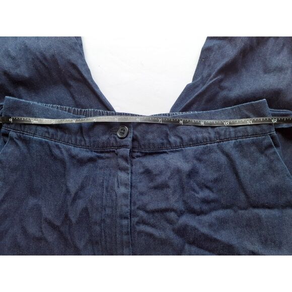Mossimo 100% Cotton Womens Y2K Elastic Waist WideLeg Belted Chambray Pants XS - Picture 5 of 13